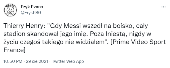 SŁOWA Henry'ego po DEBIUCIE Messiego w PSG!